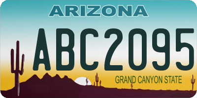 AZ license plate ABC2095