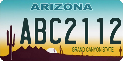 AZ license plate ABC2112