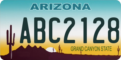 AZ license plate ABC2128