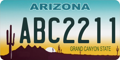 AZ license plate ABC2211