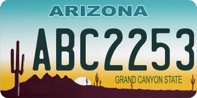 AZ license plate ABC2253