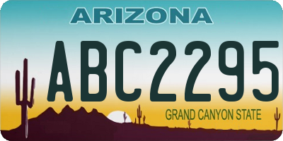 AZ license plate ABC2295