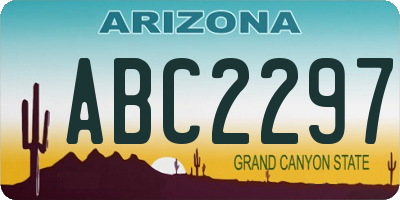 AZ license plate ABC2297