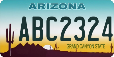 AZ license plate ABC2324