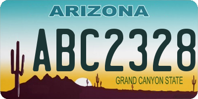 AZ license plate ABC2328