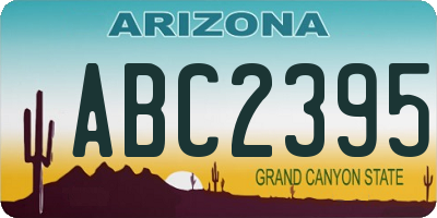 AZ license plate ABC2395