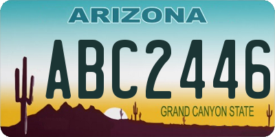 AZ license plate ABC2446