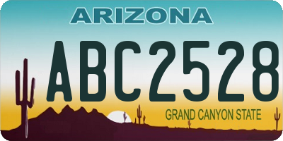 AZ license plate ABC2528