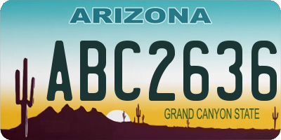 AZ license plate ABC2636