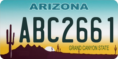 AZ license plate ABC2661