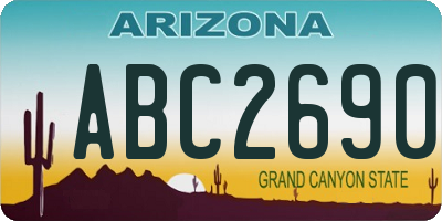 AZ license plate ABC2690
