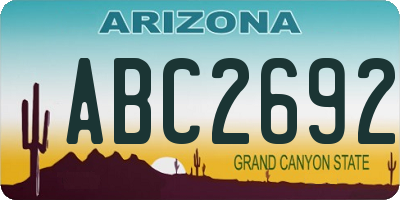 AZ license plate ABC2692