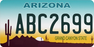 AZ license plate ABC2699