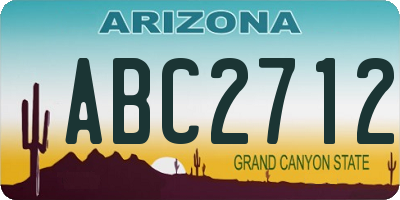 AZ license plate ABC2712