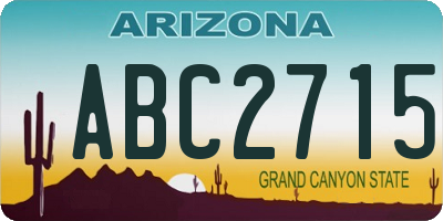 AZ license plate ABC2715