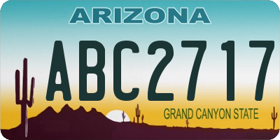 AZ license plate ABC2717