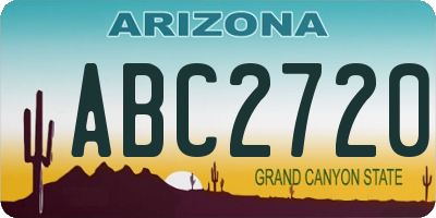 AZ license plate ABC2720