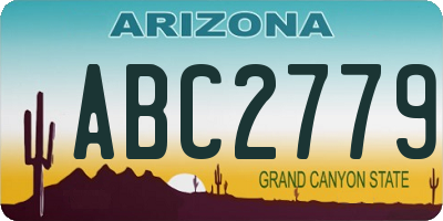 AZ license plate ABC2779
