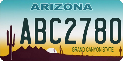 AZ license plate ABC2780