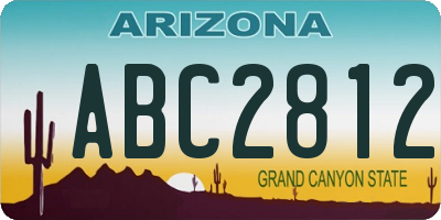 AZ license plate ABC2812