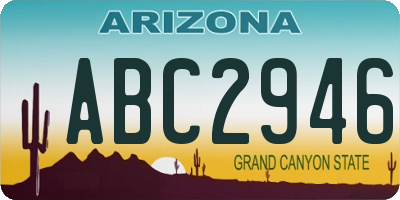 AZ license plate ABC2946