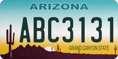 AZ license plate ABC3131