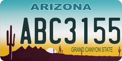 AZ license plate ABC3155