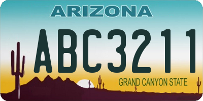 AZ license plate ABC3211