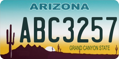 AZ license plate ABC3257