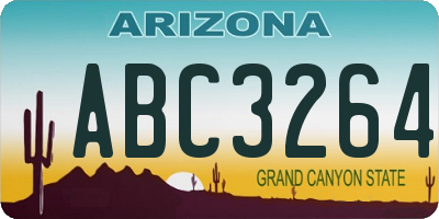 AZ license plate ABC3264
