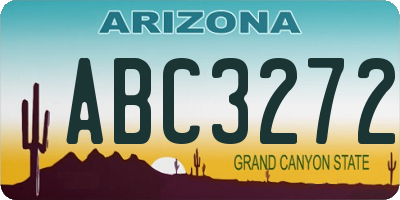 AZ license plate ABC3272