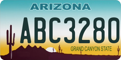 AZ license plate ABC3280