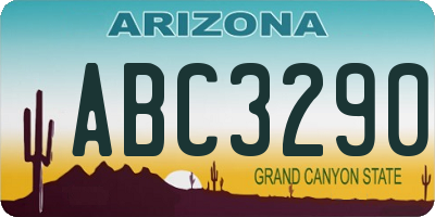 AZ license plate ABC3290