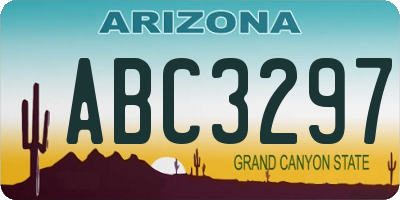 AZ license plate ABC3297