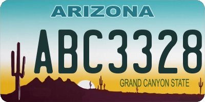 AZ license plate ABC3328