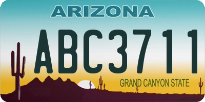AZ license plate ABC3711