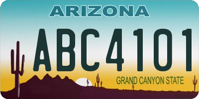 AZ license plate ABC4101