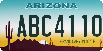 AZ license plate ABC4110