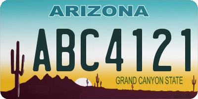 AZ license plate ABC4121
