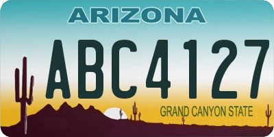 AZ license plate ABC4127