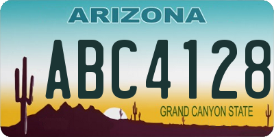 AZ license plate ABC4128
