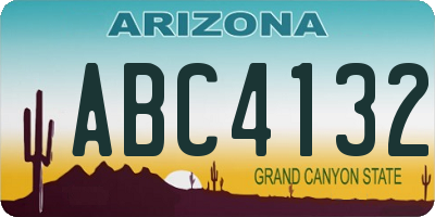 AZ license plate ABC4132