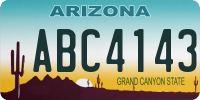 AZ license plate ABC4143