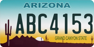 AZ license plate ABC4153
