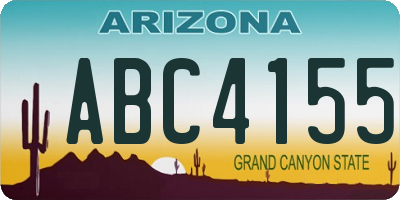 AZ license plate ABC4155