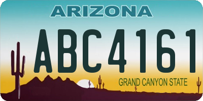 AZ license plate ABC4161
