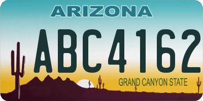 AZ license plate ABC4162