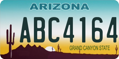 AZ license plate ABC4164