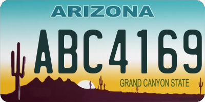 AZ license plate ABC4169