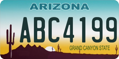 AZ license plate ABC4199